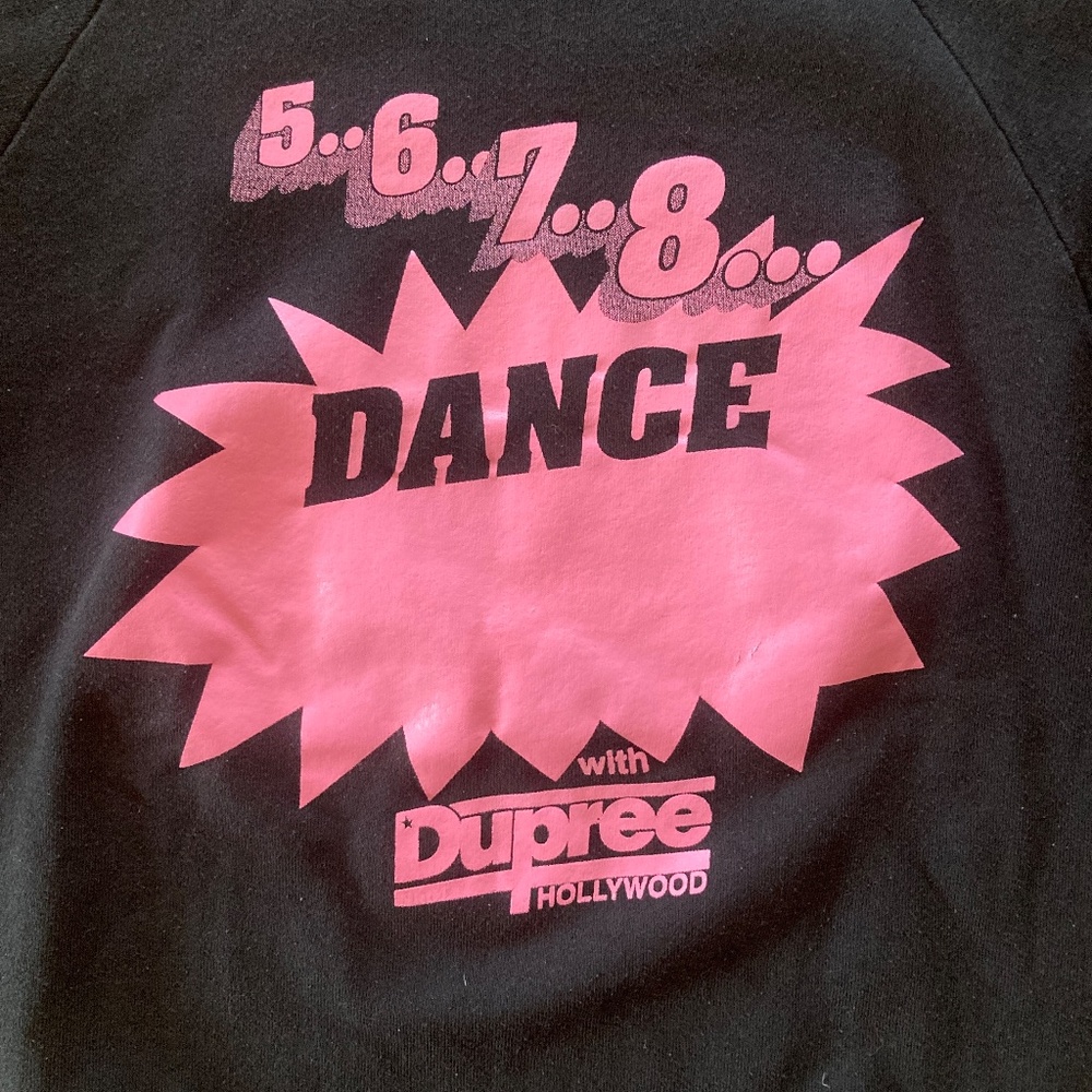90's Dupree Dance Sweatshirt Black Size Large Made in USA, Vintage - Picture 3 of 6